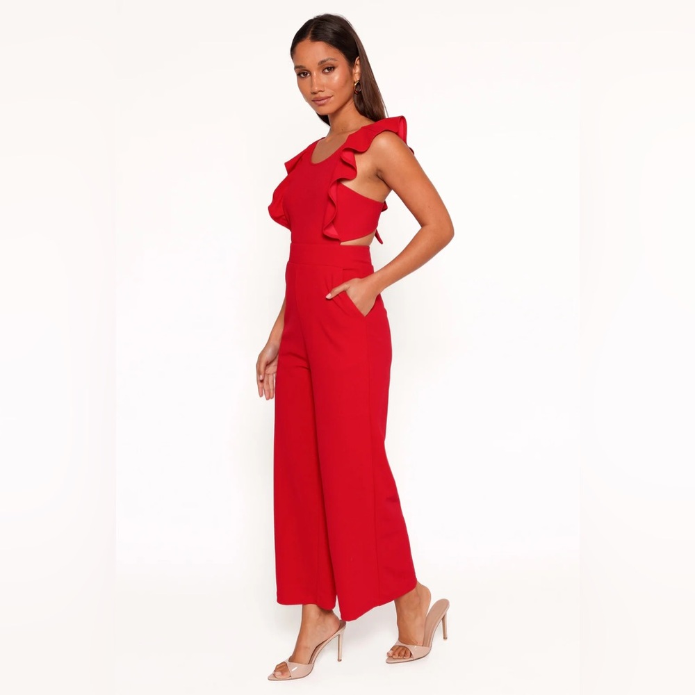 NEW Petal & Pup Mills Crop Jumpsuit Red Size Large - Picture 3 of 9